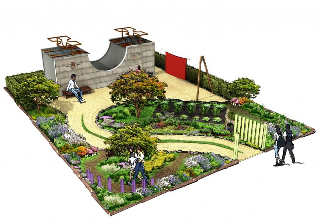 비 내리는 정원-홈