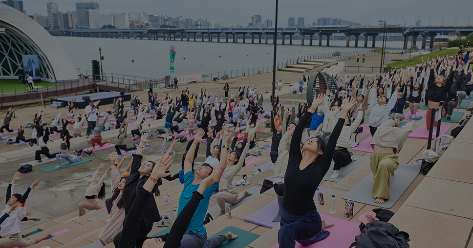 #오운한(오늘 운동 한강에서 완료) 물빛요가씬